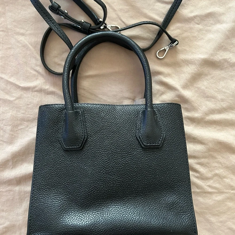 Michael Kors Black Pebbled Leather Satchel - Picture 2 of 5